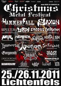 venom chrismas metal festival 2011 poster review