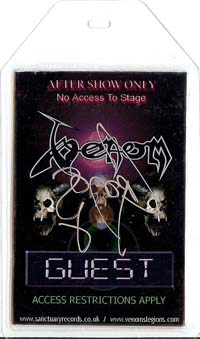 venom metal black tour pass