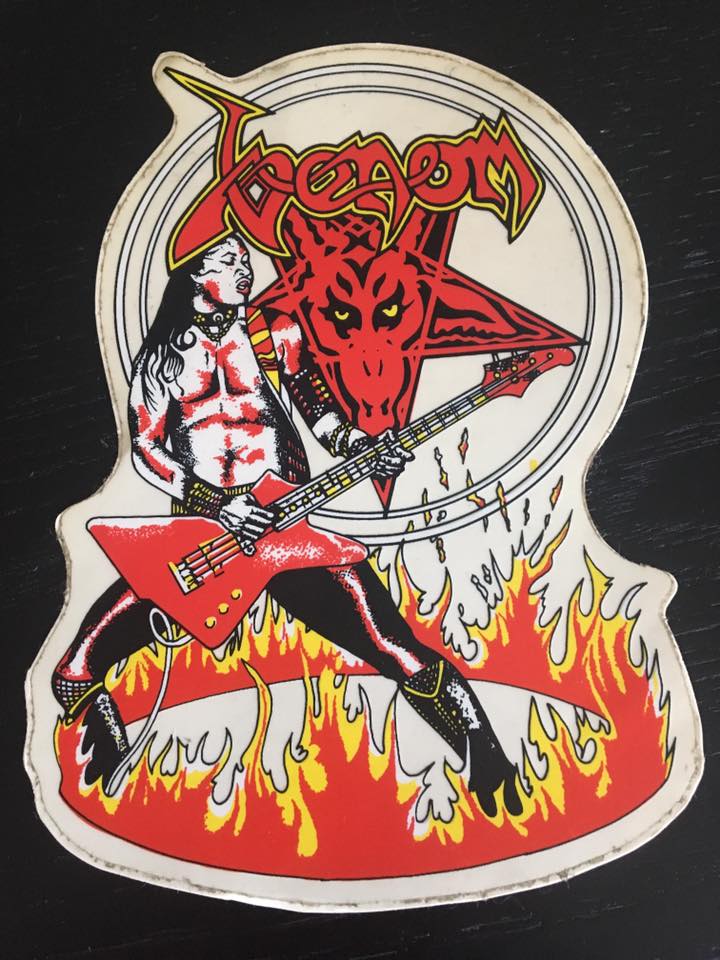 venom black metal rare sticker cronos