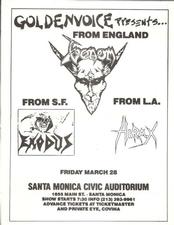 venom black metal usa flyer 1986 tour
