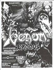 venom black metal flyer usa 1986