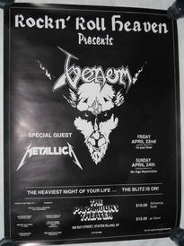 venom usa invasion poster 1983 metallica