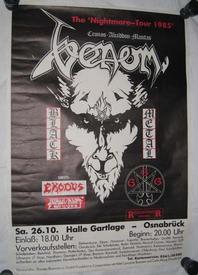 venom possessed tour 1985 concert poster