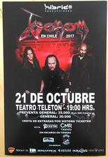 venom black metal chile 2017 concert advert poster