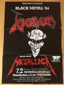 venom black metal nurnberg poster 1984 7 dates of helll tour